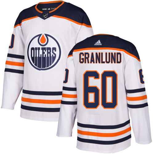 Adidas Edmonton Oilers 60 Markus Granlund White Road Authentic Stitched Youth NHL Jersey